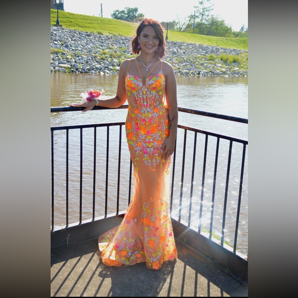 Orange prom dress